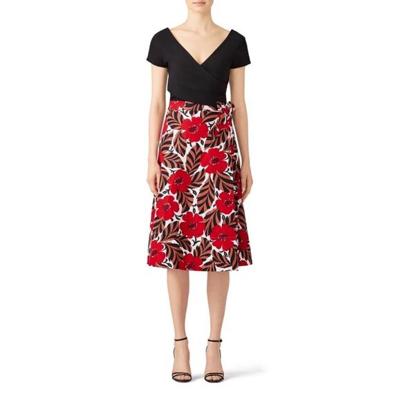 Kate Spade New York Poppy Field Linen Blend Midi Wrap Skirt Women’s Size 10 - Picture 1 of 7